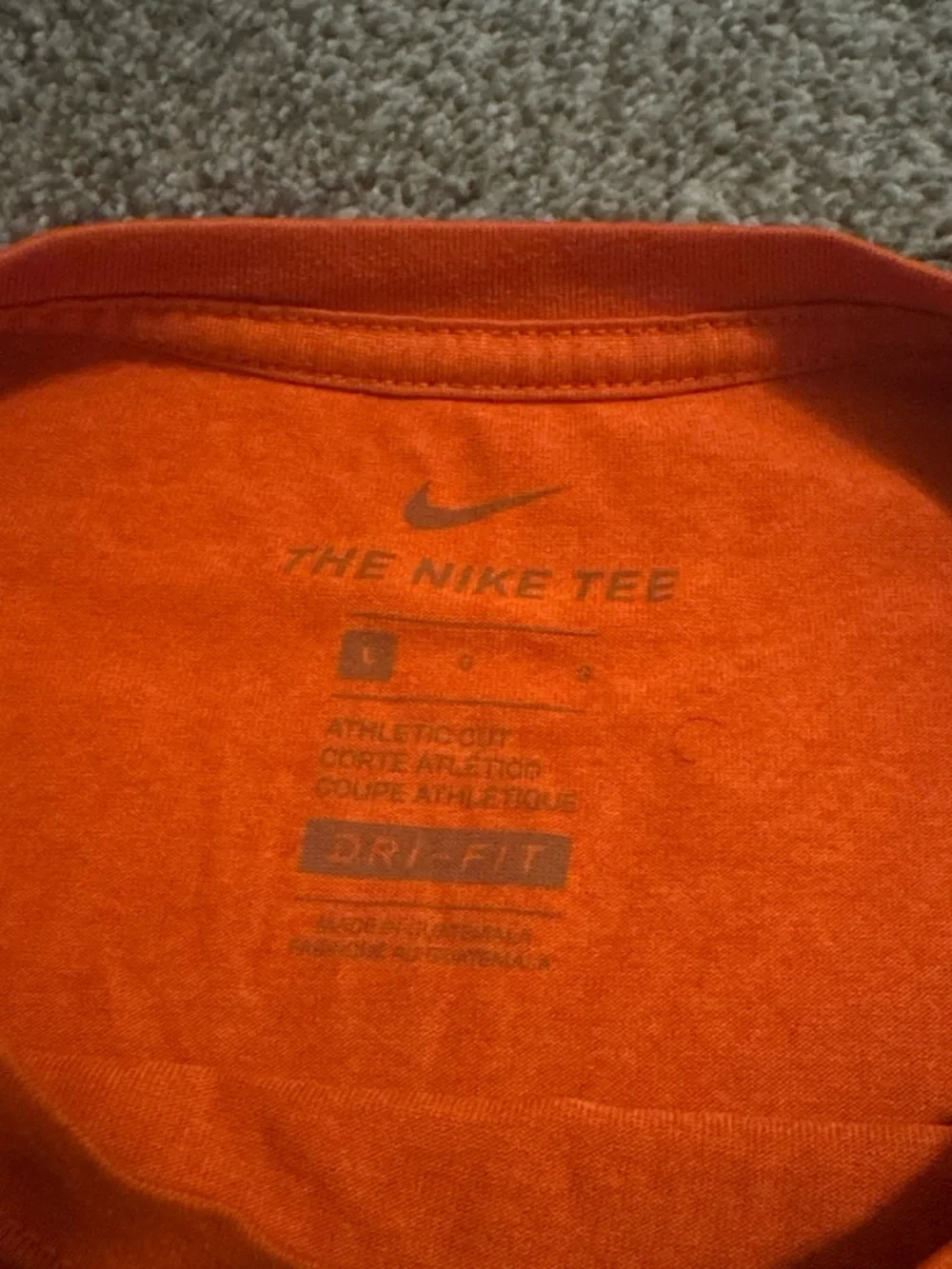 Nike Orange Dri-Fit Athletic Tee